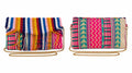 Sac brodé à franges et pompons