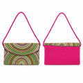 Pochette indienne à rabat — motifs arrondis