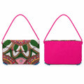 Pochette indienne multicolore — dos rose clair