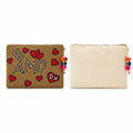 Pochette indienne EU AMO dorée et rouge
