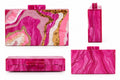 Pochette acrylique rose
