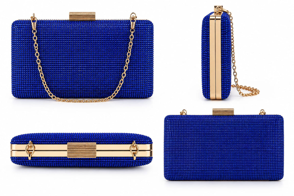 Pochette de soirée bleu royal