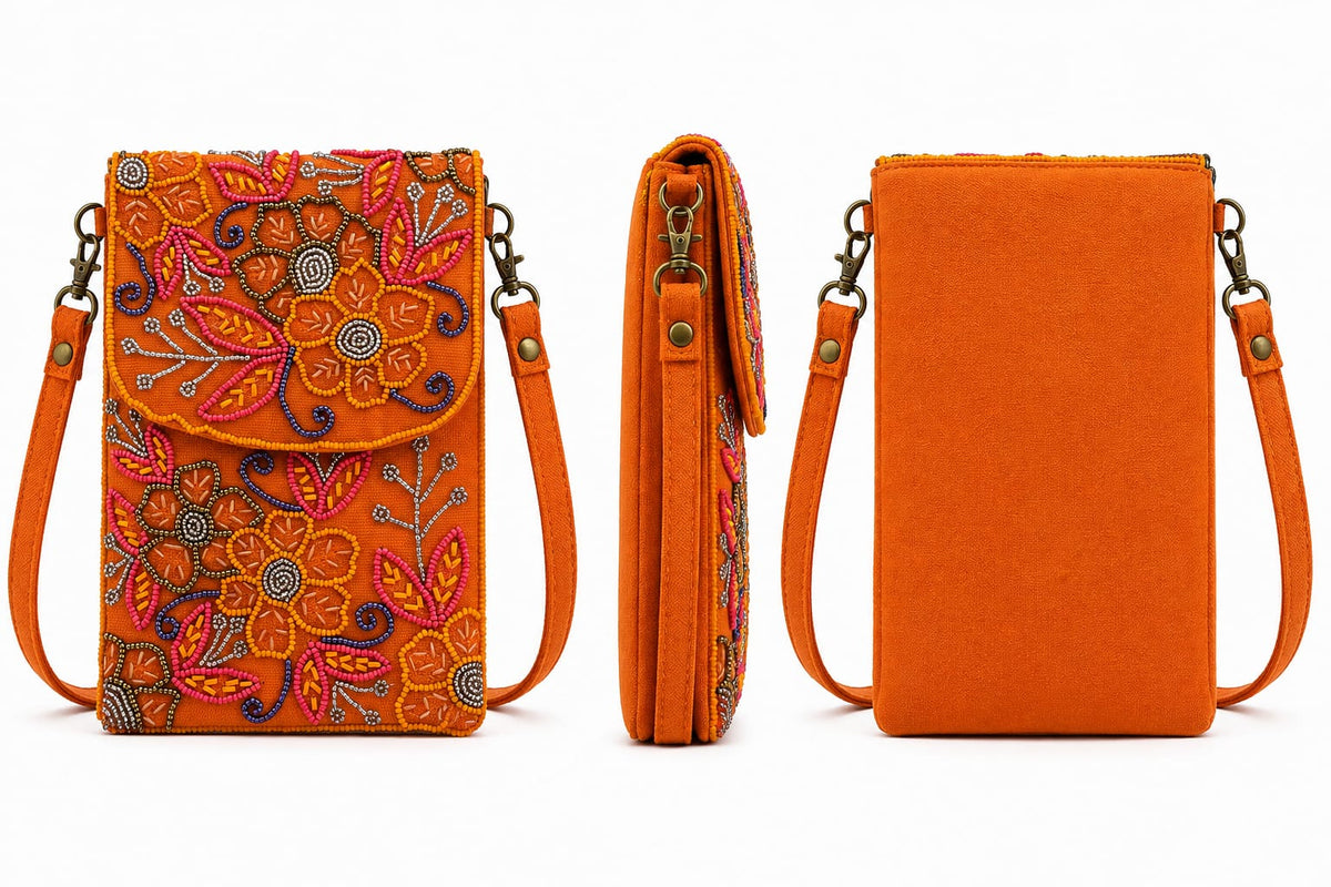 Sac floral brodé