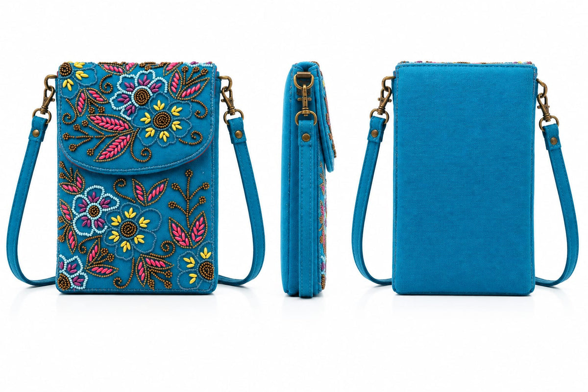 Sac floral brodé