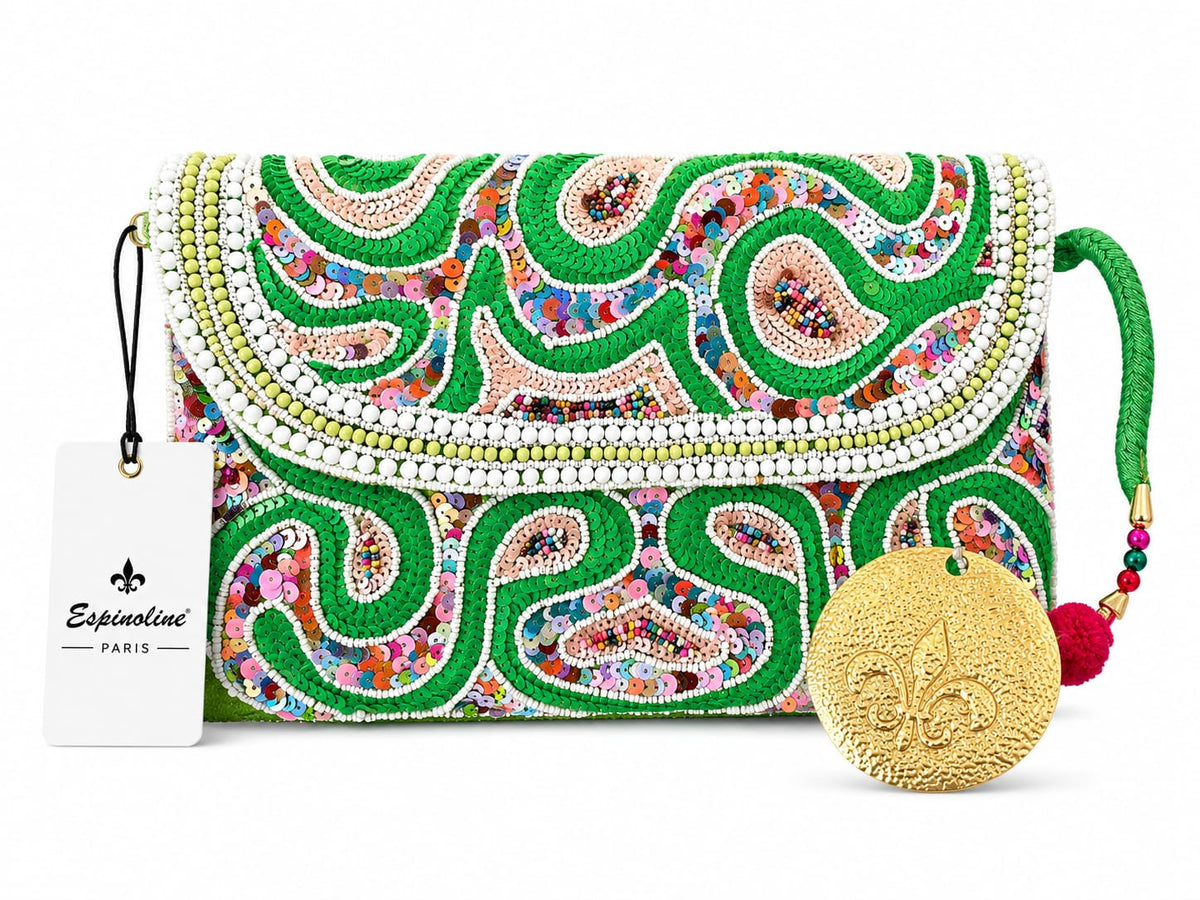 Sac brodé à motif cachemire
