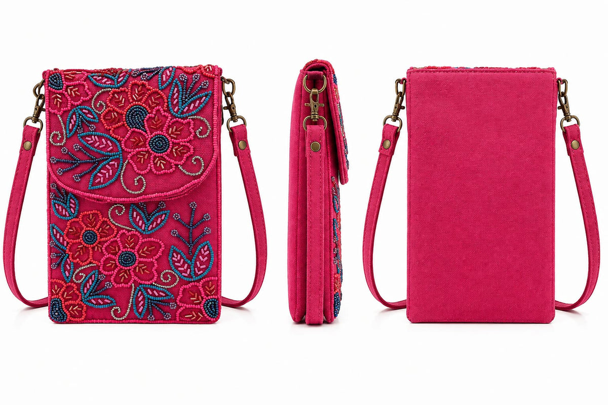 Sac floral brodé
