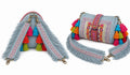 Bolsa Boho com Franjas e Pompons